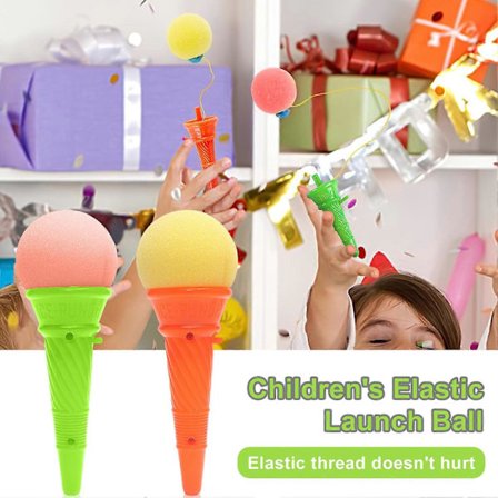 Catapult Ball Toy Fun Foam Ball Ice Cream Shooter Party Favors Catapult Toy with Button Press Action for Kids