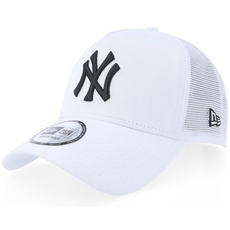 New Era - MLB - White - trucker - Cap - New York Yankees Essential A-Frame White/Black Trucker - Hatstore