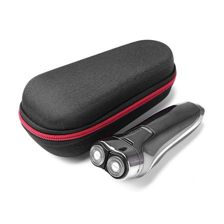 Bærbar Skjeggbarberer Oppbevaringsveske Elektrisk Barbermaskin Organiseringsboks Etui for Braun 3010sGC-0116 Oppbevaringsveske med Rød Glidelås