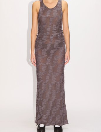 Hope Seaside Dress Plum Grey Jacquard - Grey - 42