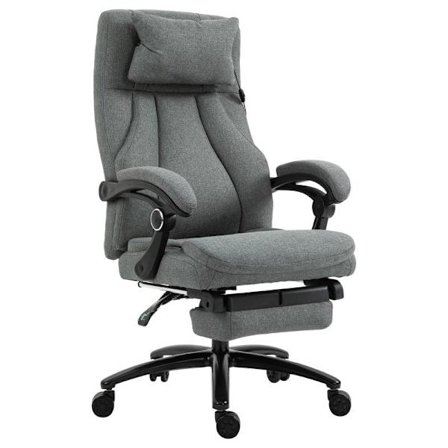 Rootz Kontorsstol - Massagestol - Executive Chair - Gaming Chair - Swivel Chair - Grå - 60 x 68 x 109-117 cm