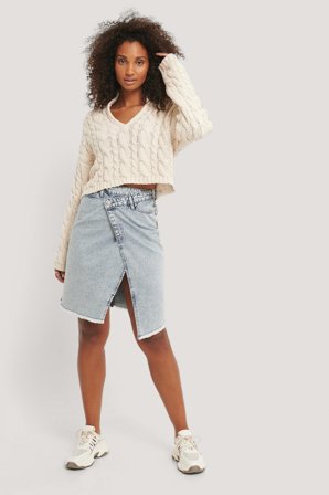 Trendyol Jupe Asymétrique - Jupes Crayon - Bleu - EU 34