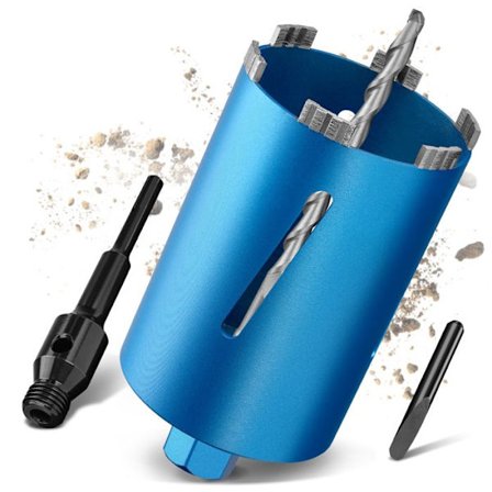 M22 Bor Krones diamantbor med turbo-segment, Ø 120mm og SDS Plus-adapter, bor med en samlet længde på 200 mm