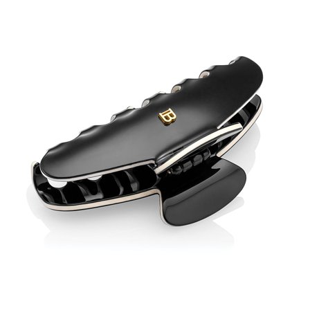 BALMAIN PARIS Hair Couture Cellulose Acetate Pince à Cheveux Medium Black White, Hår, Hårpynt, Hårklemmer