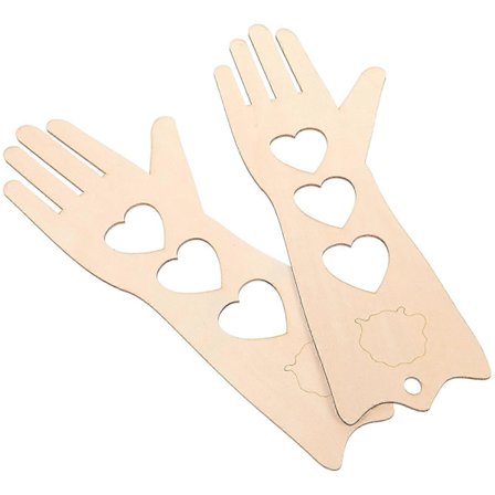 Handskefremstillingsskabelon Vanteblokkere til DIY Vævede Handsker Model M Størrelse Lysegult Træ 1 Par