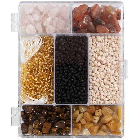 Pearl mix Crystals Earthy colours