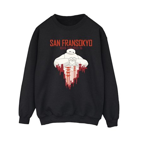 Disney Dam/Kvinnor Big Hero 6 Baymax San Fransokyo Hjärta Sweatshirt