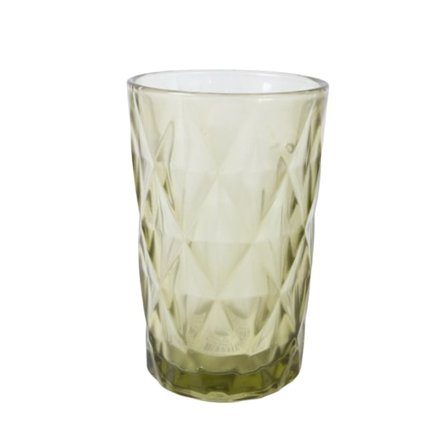 Set med 6 produkter. Högt dricksglas CORAL 350ml, D8xH12cm, grönt