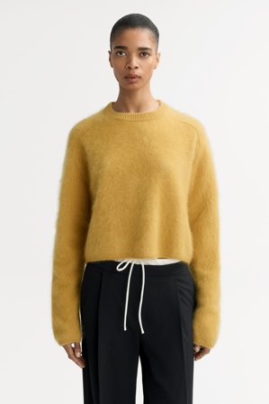 Soft Goat - Brushed crewneck - Kashmirtröja dam - XL - Light Honey