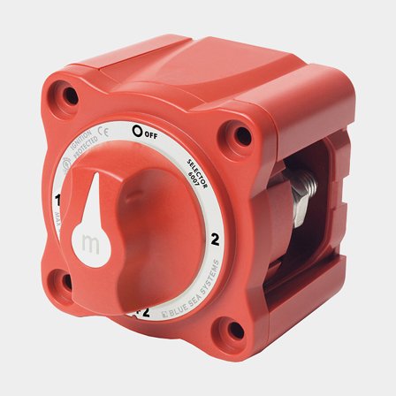 Interrupteur de circuit principal Blue Sea Systems m-Series 6007, 12 - 32 V, 300 A, avec sélecteur multi-positions