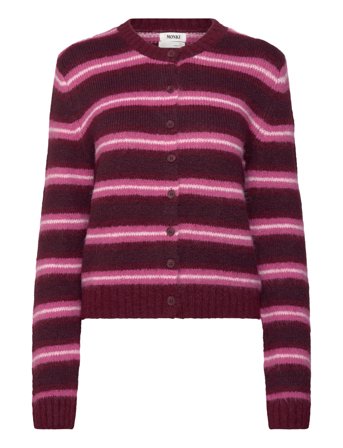 Monki Brushed Knit Buttoned Cardigan - Pink - XS