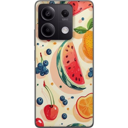 Yhteensopiva Puhelinkuori Xiaomi Redmi Note 13 Pro Leikkisä hedelmäkuvaus vesimelonia, sitrushedelmiä, mansikoita, kirsikoita ja marjoja