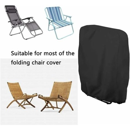 Hopfällbar stolsöverdrag, väderbeständigt trädgårdsmöbelöverdrag, Relax Lounge Chair Cover tillverkad av 210D Oxford-tyg, vattentät, vindtät och UV-