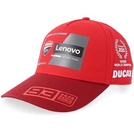 Moto GP - Motor Rot Adjustable Cap - Ducati World Champion 25 Marquez Red A-frame Adjustable @ Hatstore