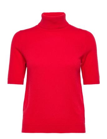 Turtleneck T-Shirt Turtleneck Polotröja Röd Davida Cashmere