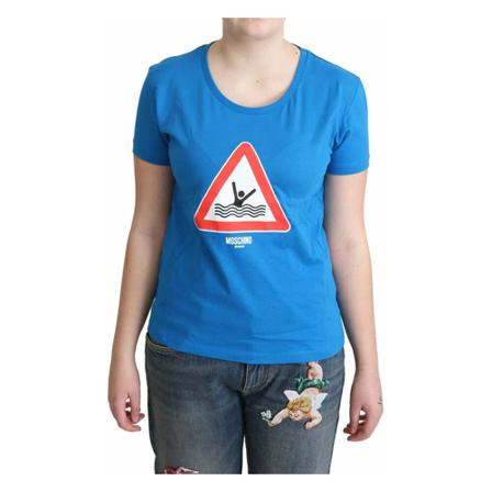 Moschino T-Shirts Blå, Dame