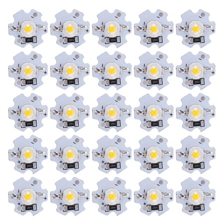 25 stk 5V LED-chips 200LM 3W LED-perler med høj effekt til DIY-belysningsarmaturer Gult lys 588‐590NM