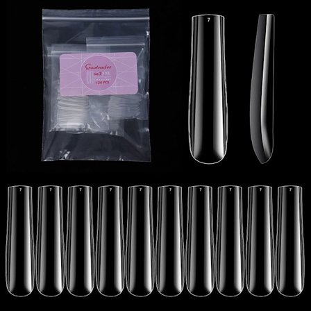 120 stk/pose Langt firkantet hoved falske neglespidser Kiste falske søm