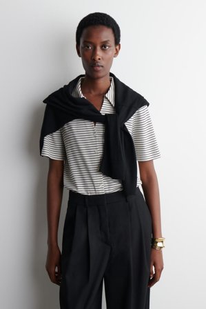 COS Women's Jersey Resort Shirt in White