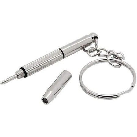 Multifunktionel brilleskruetrækker, Mini håndværktøj 3-i-1, Brilleskruetrækker, Solbrille ur reparationssæt med nøglering