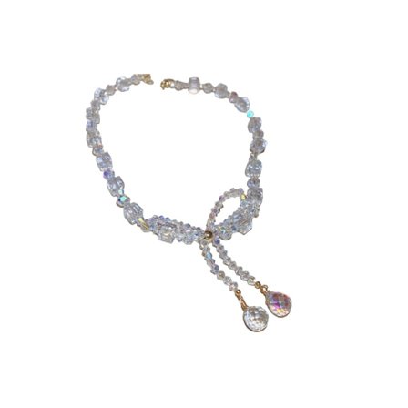 Super Fairy Crystal Halsband, Nyckelben Kedja, Temperament Halsband, Högkvalitativt Halsband, Present till Flickvän