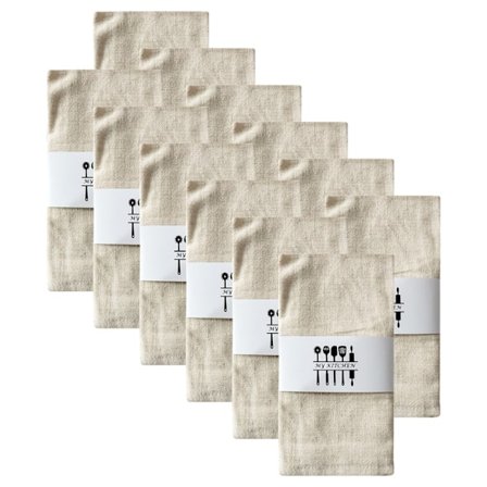 Tyylikkäät Puuvilla-Pellava Lautasliinat - 6/12 kpl, 40x40 cm