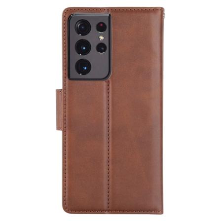 Samsung Galaxy S23 Ultra - 2 i 1 HANMAN Plånboksfodral Brun