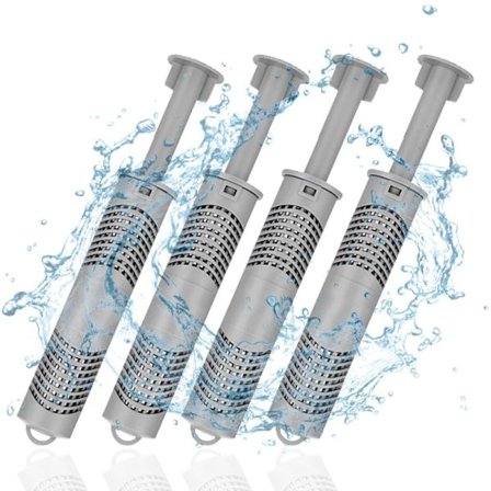 2/4-pack Silver- & Mineraljonpatroner för Pool & Jacuzzi – Mineralstav & Filter för Rent Kristallklart Vatten_OF