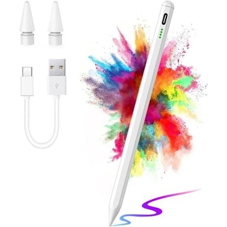 Stylus til iPad - Høj Præcision - Håndafvisning - Magnetisk Vedhæftning - 2 Erstatningsspidser
