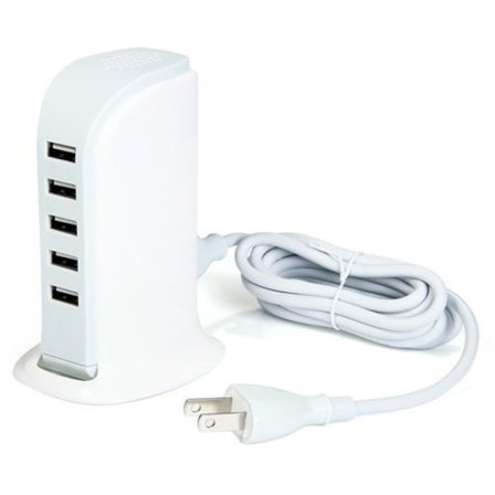 Port USB 2.0 Hub Tour Kompatibel med Mac och PC Multi-socket Adapter (WHI