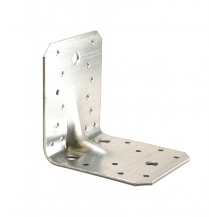 Heco 792909065250 Vinkelbeslag med armering, varmforsinket 2,5 x 90 x 90 x 65 mm, Beslag