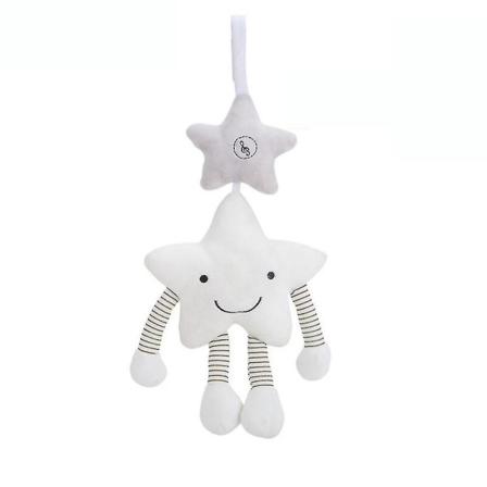Vit Five Point Star Baby Hängande Leksaker Barn Rattle Toys