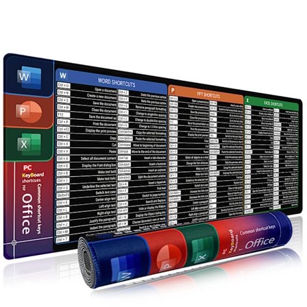 Hiirimatto - Office Shortcut Extended Excel Powerpoint Word Suuri työpöytämatto (300*800*3mm)
