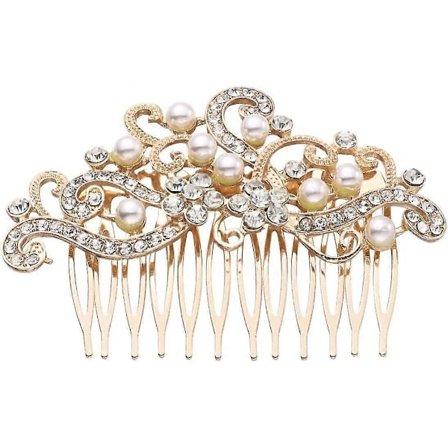 Brudeslør Hårkam til Bryllup Vintage Brudekam Hårtilbehør Hårtilbehør (Rose Gold)