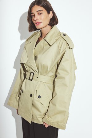 Cecilie Haugaard x NA-KD Oversize-Midi-Trenchcoat - Trenchcoats - Beige - EU 42