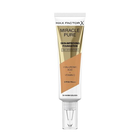 Max Factor Miracle Pure Skin-Improving Foundation 76 Warm Golden, Makeup, Ansigt, Foundation