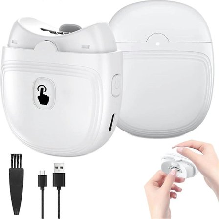 Elektrisk negleklipper med neglefil - 2-i-1 oppladbart manikyrverktøy