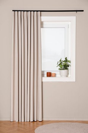 Hasta - Mörkläggningsgardin Extra Wide Nova, 268x280cm - Beige - Veckbandslängder - 268X280 - Från Homeroom
