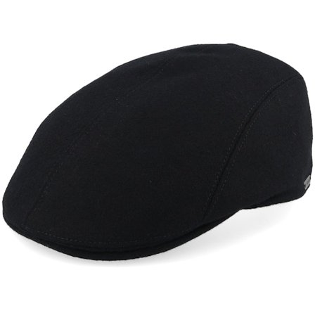 Wigéns - Black - flatcap - Cap - Ivy Modern Cap Black Flat Cap - Hatstore