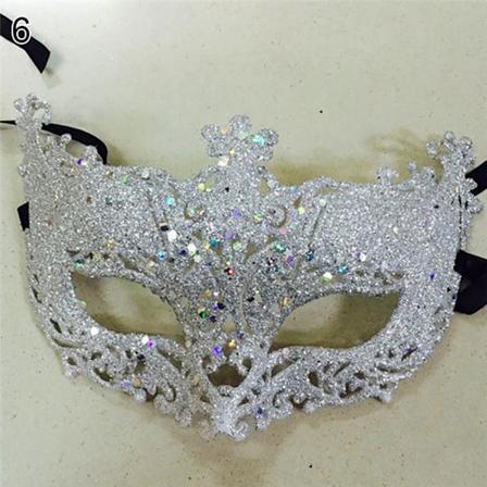 Kvinders Mode Cosplay Øjenmaske Karneval Fantasifuld Mardi Julefest Silver