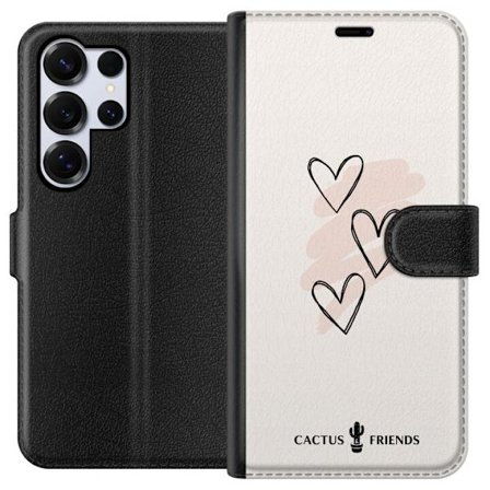 Kompatibelt Plånboksfodral till Samsung Samsung Galaxy S25 Ultra Cactus and Friends - Soft Romance Sketch