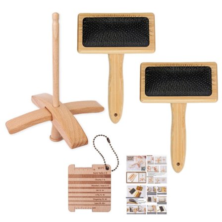 Drop Spindle Træ Tyrkisk Spindel Håndkardere Vævning Spinderok