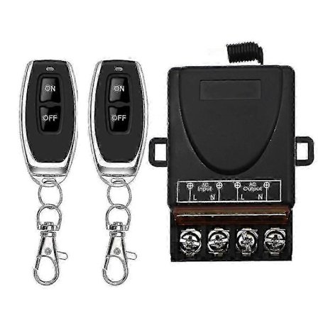 Fjernbetjent tænd/sluk-kontakt med 433MHz modtager til 220V kredsløb