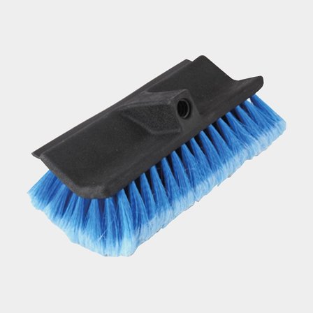 Wash brush with water flow-through & water squeegee 1852-Marine, soft, blue/black