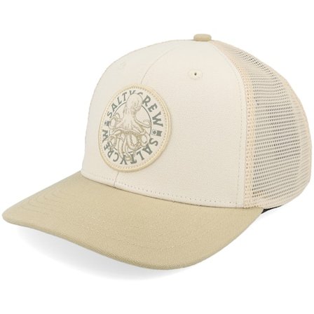 Salty Crew - Bege trucker Boné - Kids Tentacles Boys Retro Birch Khaki Trucker @ Hatstore
