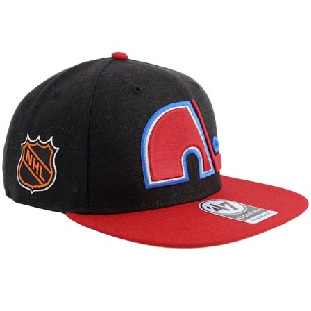 47 Brand - NHL Schwarz snapback Cap - Hatstore Exclusive x Quebec Nordiques Sure Shot Two Tone Captain Black/Red Snapback @ Hatstore