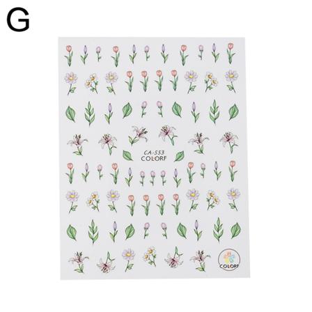 5d Nagelklistermärken Graverade Franska Präglade Blad Spikdekaler Nai