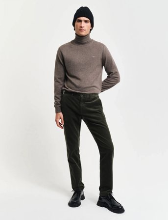 GANT Slim Cord Chinos - Khaki green - 42 x 34