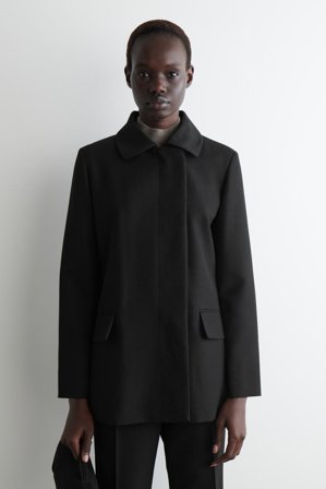 COS Women's Tailored Wool Blend Jacket in Black