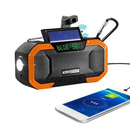 Vevradio Nödradio handvev Bluetooth-högtalare 5000mAh Orange